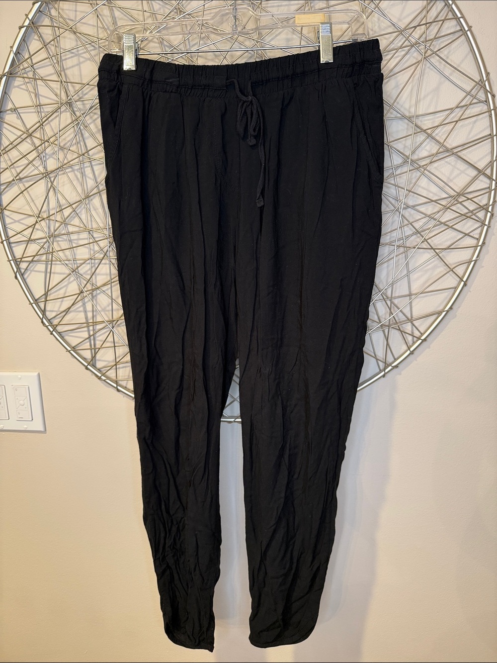 Black women's Drawstring Casual Pants/Joggers size large